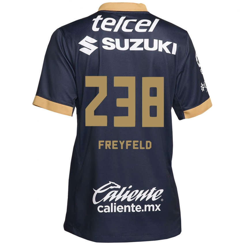 Donna Maglia Julián Freyfeld #238 Ossidiana Oro Bianco Kit Gara Away 2024/25 Maglietta