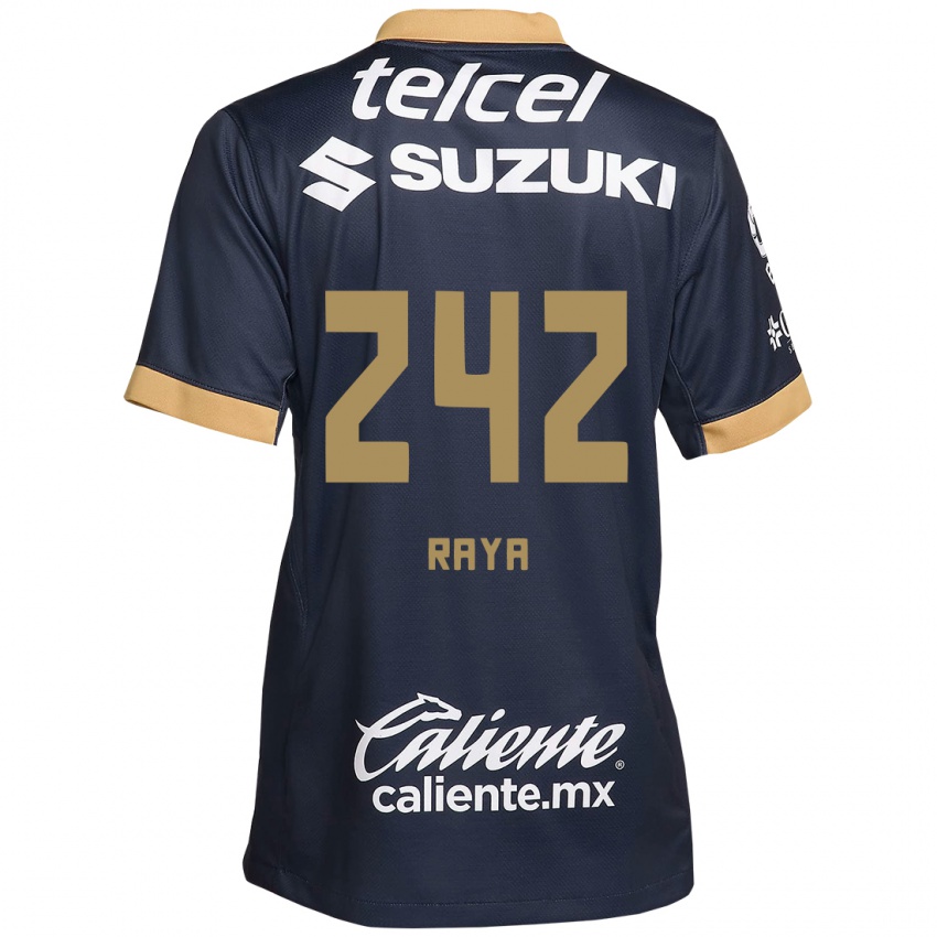 Donna Maglia Félix Raya #242 Ossidiana Oro Bianco Kit Gara Away 2024/25 Maglietta