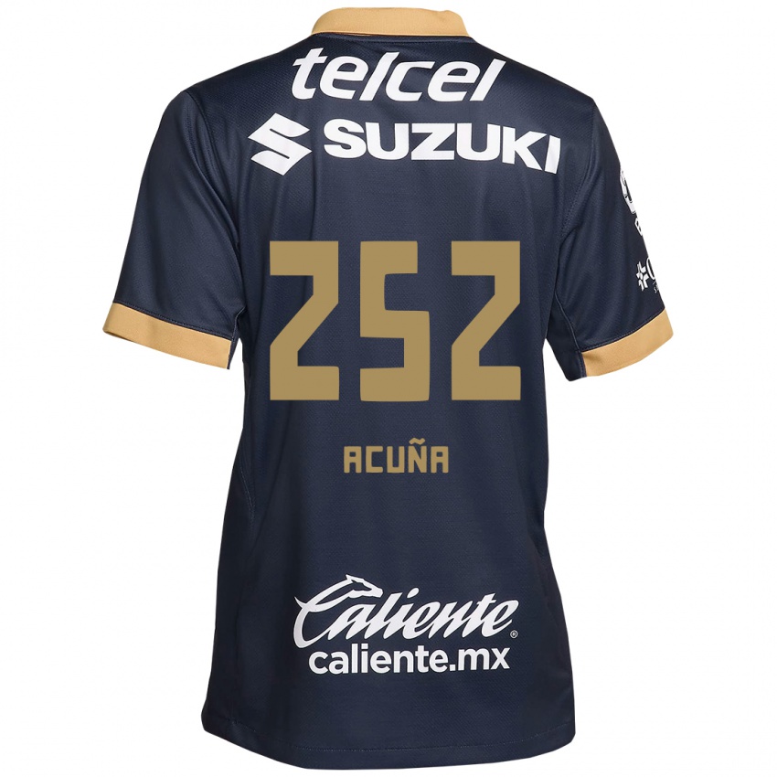 Donna Maglia José Acuña #252 Ossidiana Oro Bianco Kit Gara Away 2024/25 Maglietta