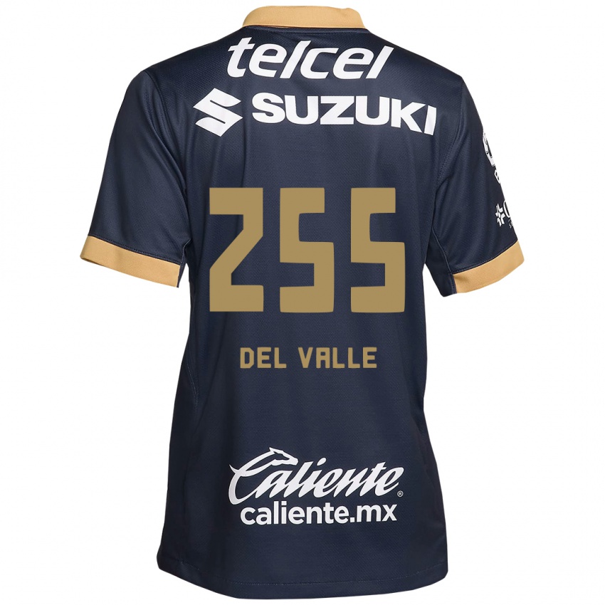 Donna Maglia Yonathan Del Valle #255 Ossidiana Oro Bianco Kit Gara Away 2024/25 Maglietta