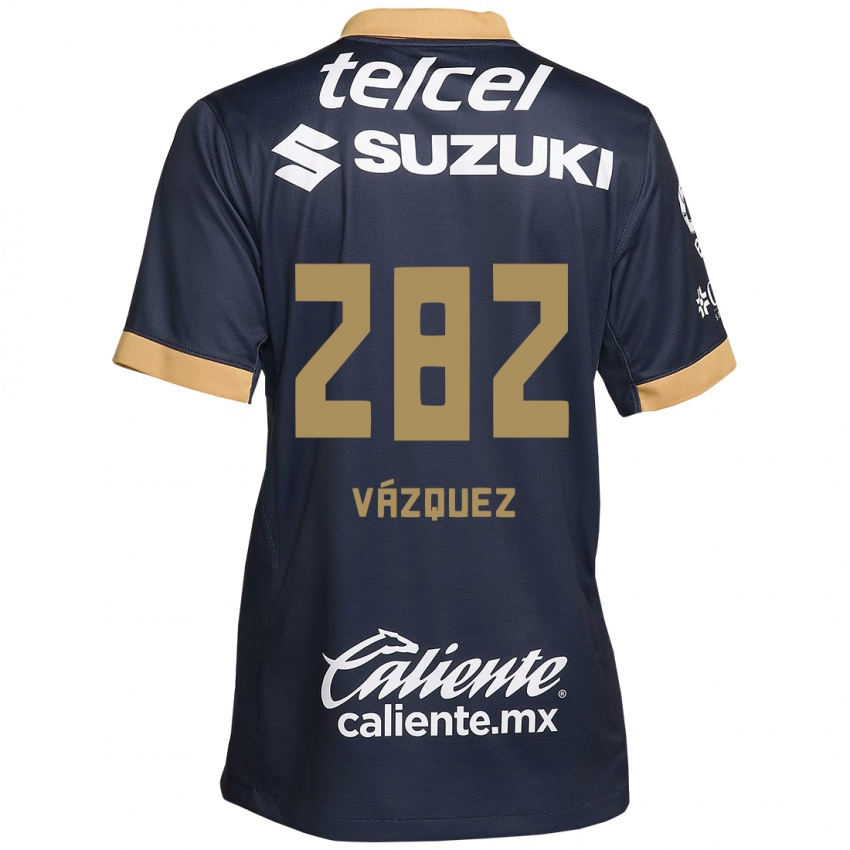 Donna Maglia Austin Vázquez #282 Ossidiana Oro Bianco Kit Gara Away 2024/25 Maglietta