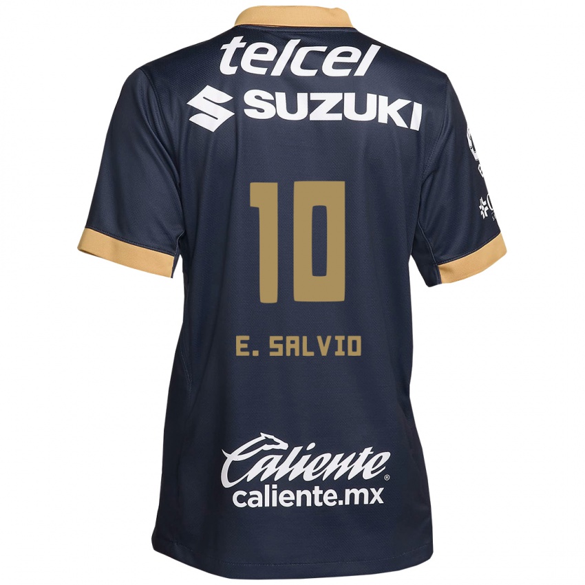 Donna Maglia Eduardo Salvio #10 Ossidiana Oro Bianco Kit Gara Away 2024/25 Maglietta