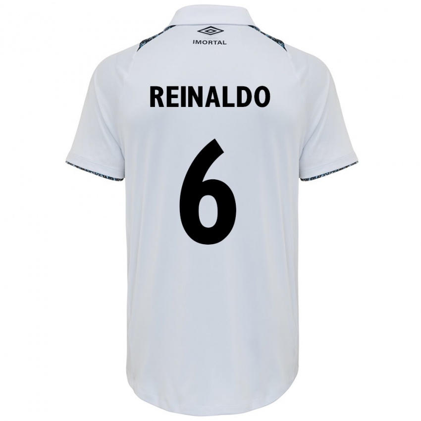 Donna Maglia Reinaldo #6 Bianco Blu Kit Gara Away 2024/25 Maglietta