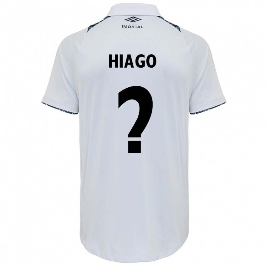 Donna Maglia Hiago #0 Bianco Blu Kit Gara Away 2024/25 Maglietta