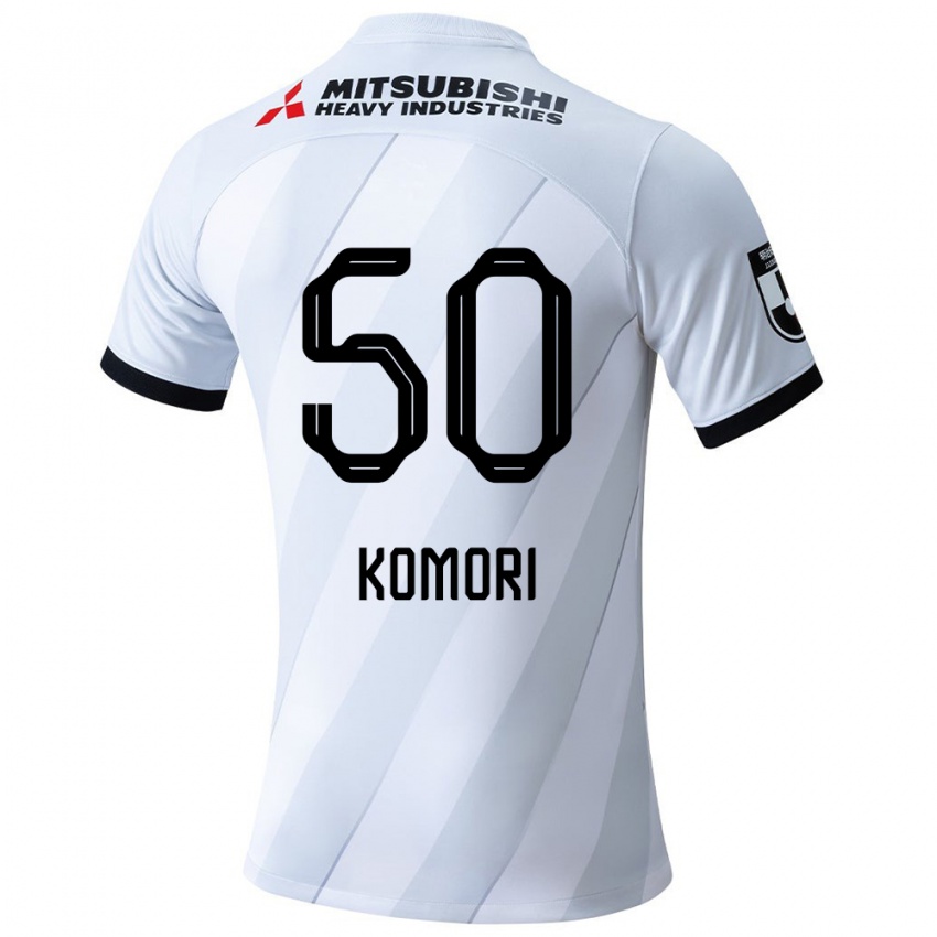 Donna Maglia Haruki Komori #50 Bianco Grigio Kit Gara Away 2024/25 Maglietta