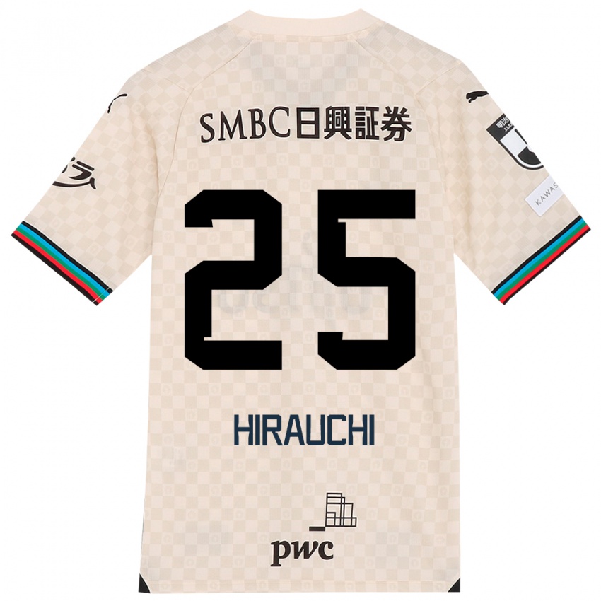 Donna Maglia Issei Hirauchi #25 Bianco Grigio Kit Gara Away 2024/25 Maglietta