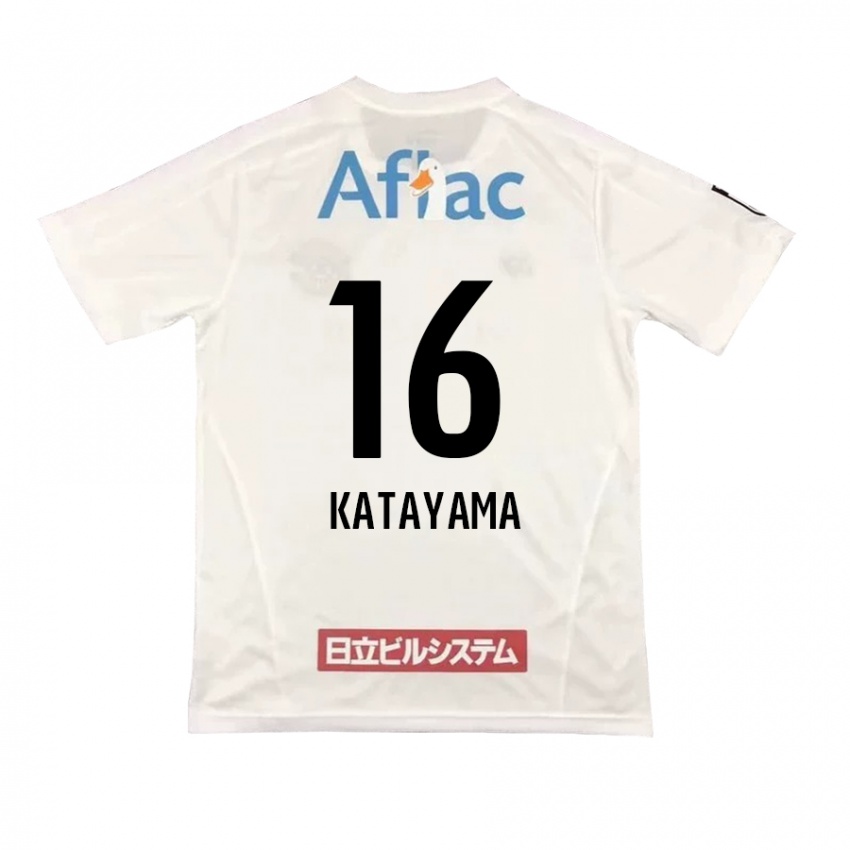 Donna Maglia Eiichi Katayama #16 Bianco Nero Kit Gara Away 2024/25 Maglietta