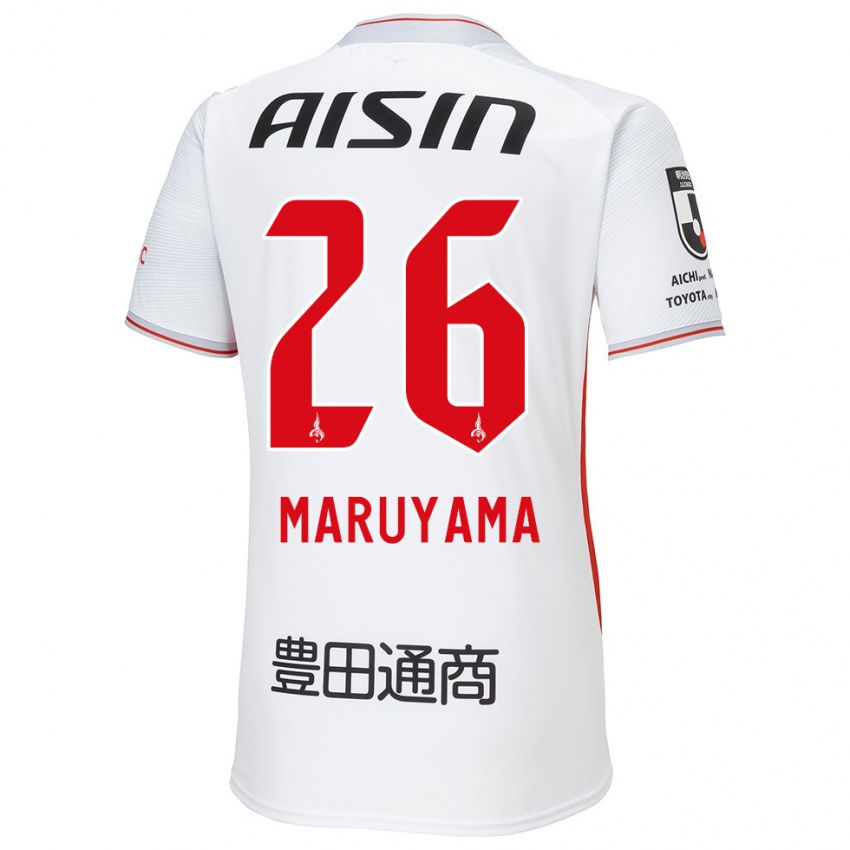 Donna Maglia Serato Maruyama #26 Bianco Giallo Rosso Kit Gara Away 2024/25 Maglietta