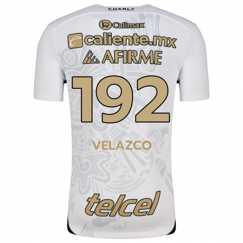 Donna Maglia Emiliano Velazco #192 Bianco Nero Kit Gara Away 2024/25 Maglietta