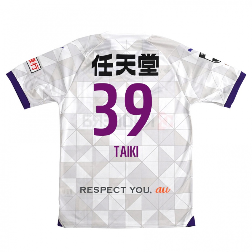 Donna Maglia Taiki Hirato #39 Bianco Viola Kit Gara Away 2024/25 Maglietta