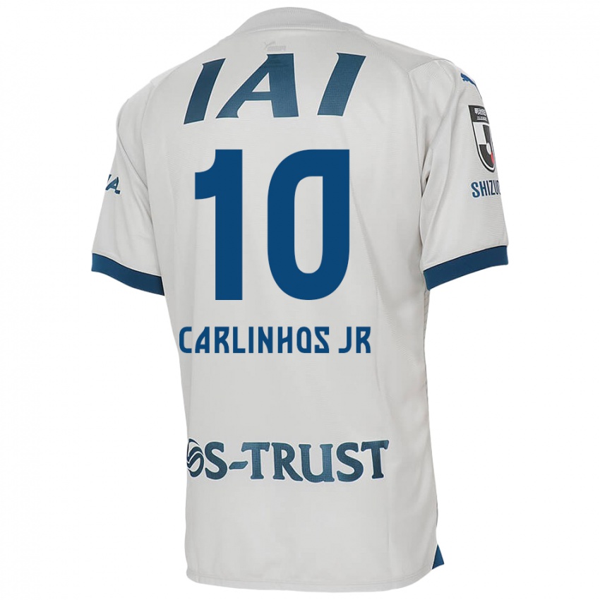 Donna Maglia Carlinhos Junior #10 Bianco Blu Kit Gara Away 2024/25 Maglietta