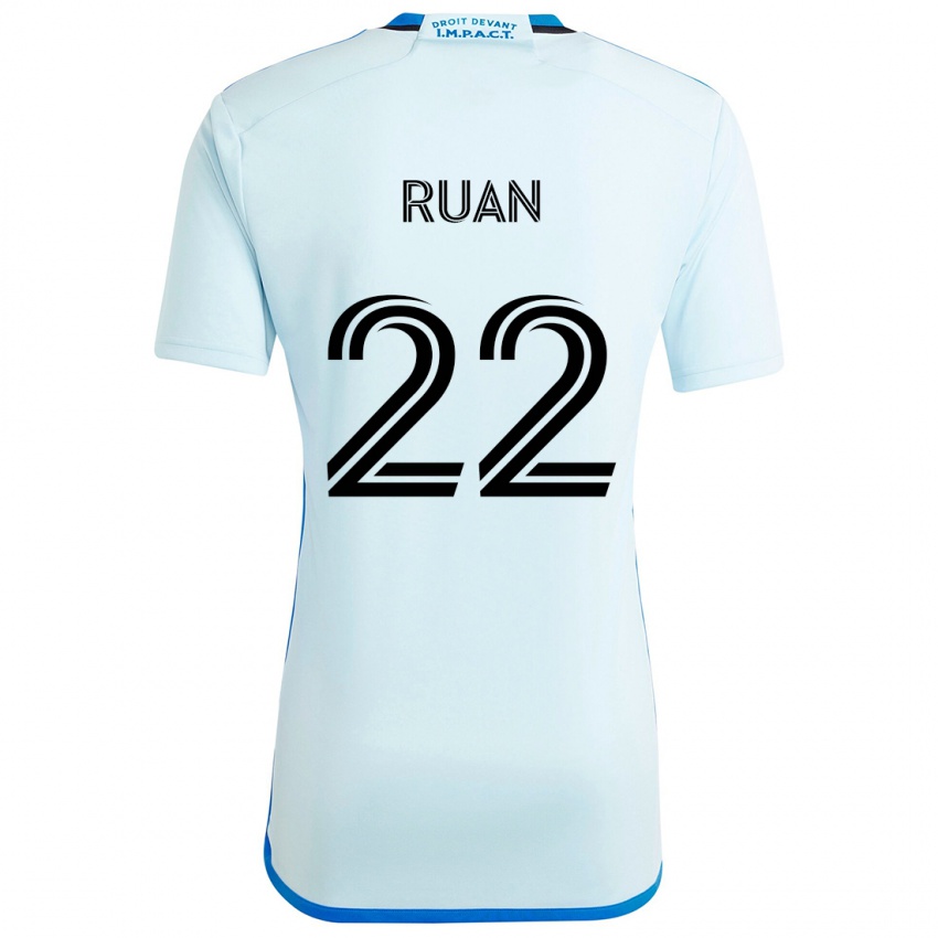 Donna Maglia Ruan #22 Blu Ghiaccio Kit Gara Away 2024/25 Maglietta