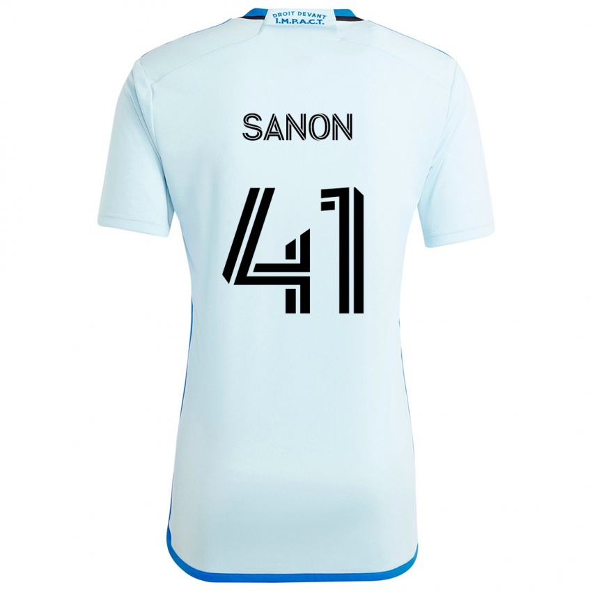 Donna Maglia Jérémy Sanon #41 Blu Ghiaccio Kit Gara Away 2024/25 Maglietta