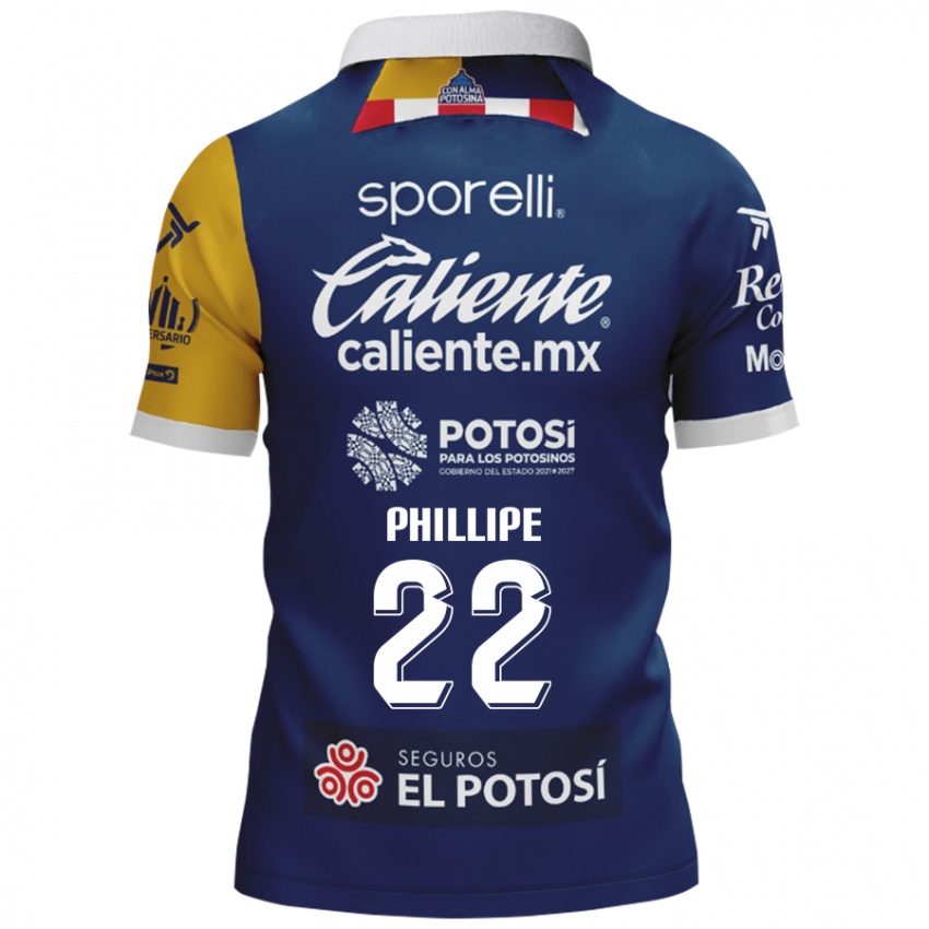 Donna Maglia Yan Phillipe #22 Blu Giallo Kit Gara Away 2024/25 Maglietta