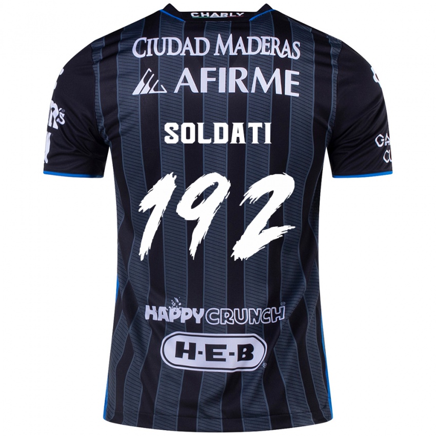 Donna Maglia Carlo Soldati #192 Bianco Nero Kit Gara Away 2024/25 Maglietta