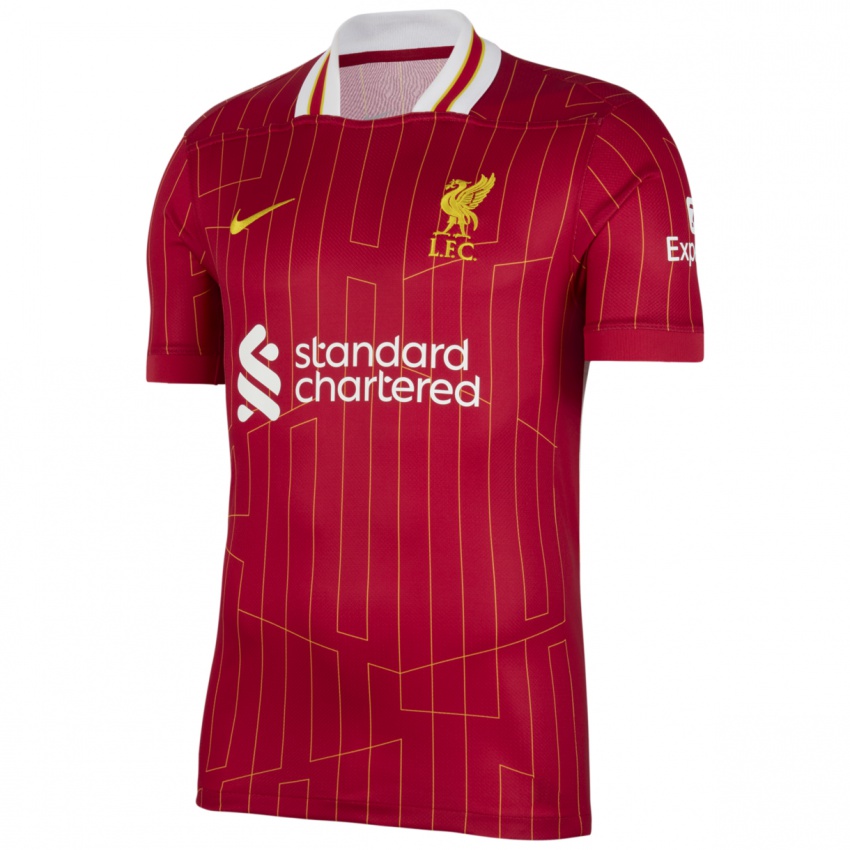 Bambino Maglia Zac Jagielka #0 Rosso Giallo Bianco Kit Gara Home 2024/25 Maglietta