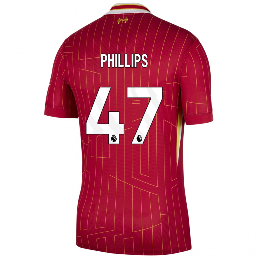 Bambino Maglia Nathaniel Phillips #47 Rosso Giallo Bianco Kit Gara Home 2024/25 Maglietta