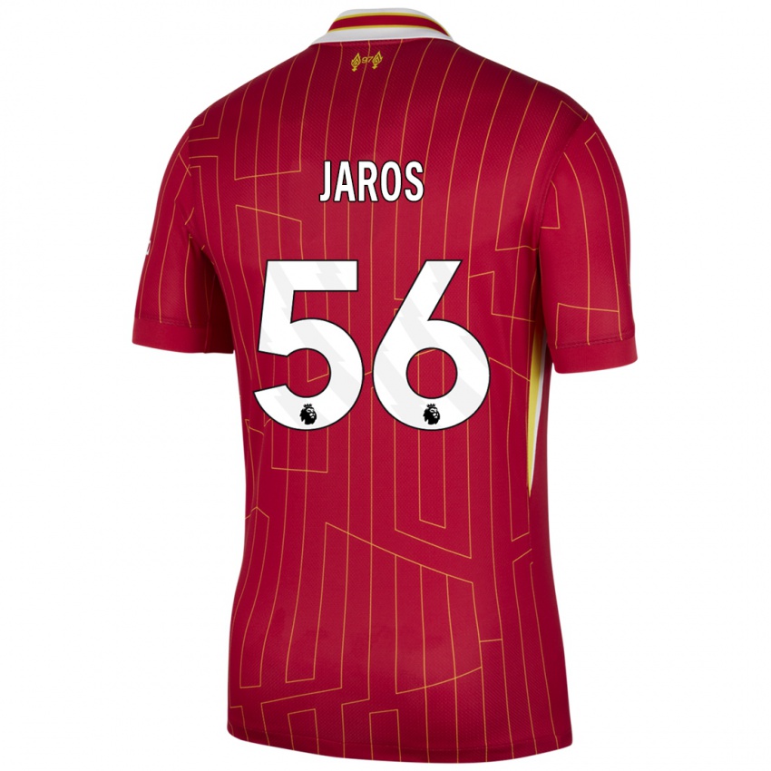 Bambino Maglia Vitezslav Jaros #56 Rosso Giallo Bianco Kit Gara Home 2024/25 Maglietta