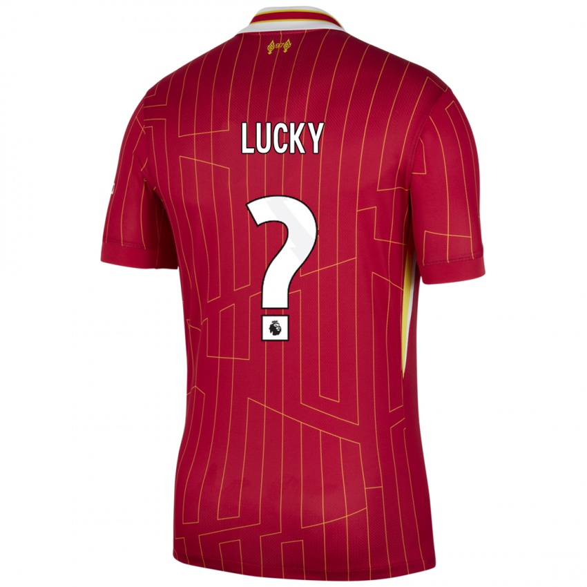 Bambino Maglia Wellity Lucky #0 Rosso Giallo Bianco Kit Gara Home 2024/25 Maglietta