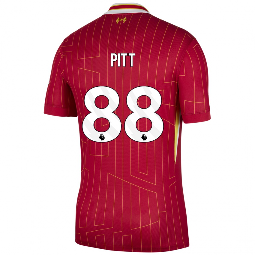 Bambino Maglia Lucas Pitt #88 Rosso Giallo Bianco Kit Gara Home 2024/25 Maglietta