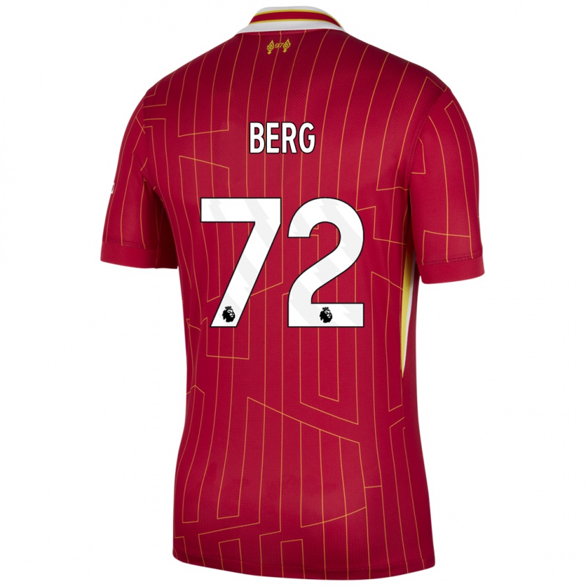 Bambino Maglia Sepp Van Den Berg #72 Rosso Giallo Bianco Kit Gara Home 2024/25 Maglietta