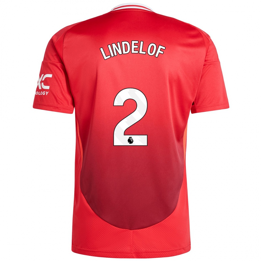 Bambino Maglia Victor Lindelof #2 Rosso Brillante Kit Gara Home 2024/25 Maglietta