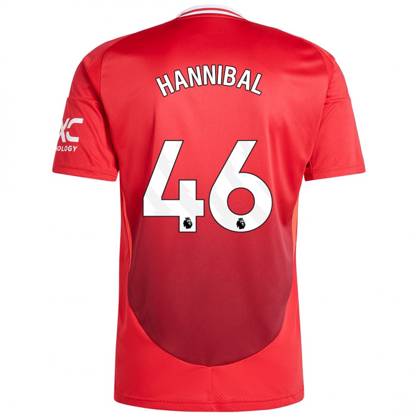 Bambino Maglia Hannibal Mejbri #46 Rosso Brillante Kit Gara Home 2024/25 Maglietta