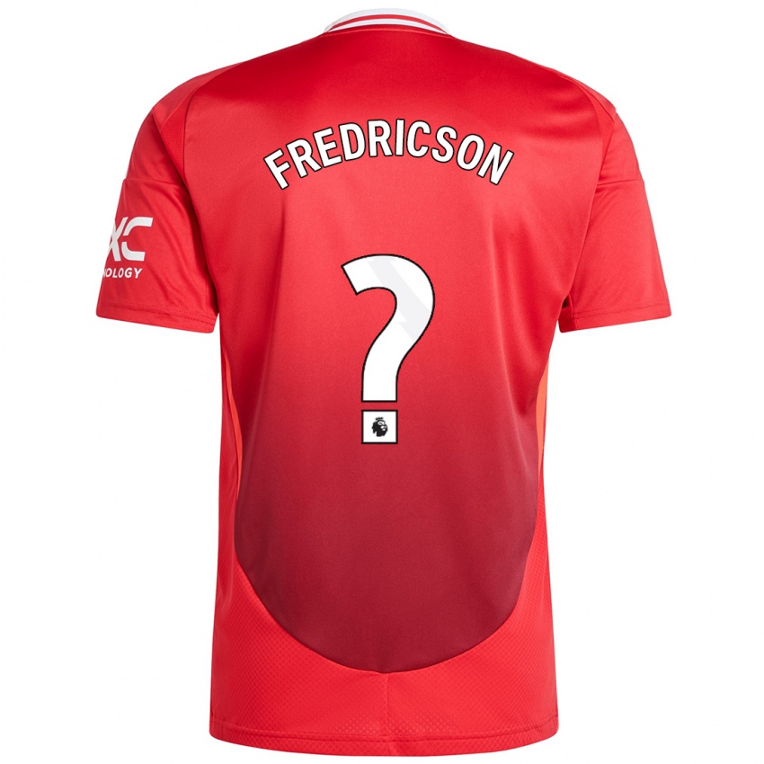 Bambino Maglia Tyler Fredricson #0 Rosso Brillante Kit Gara Home 2024/25 Maglietta