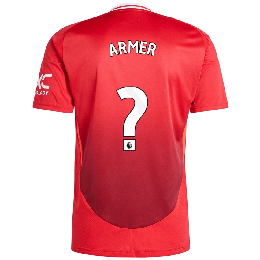 Bambino Maglia Daniel Armer #0 Rosso Brillante Kit Gara Home 2024/25 Maglietta