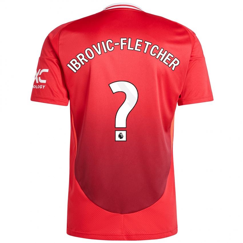 Bambino Maglia Edward Ibrovic-Fletcher #0 Rosso Brillante Kit Gara Home 2024/25 Maglietta