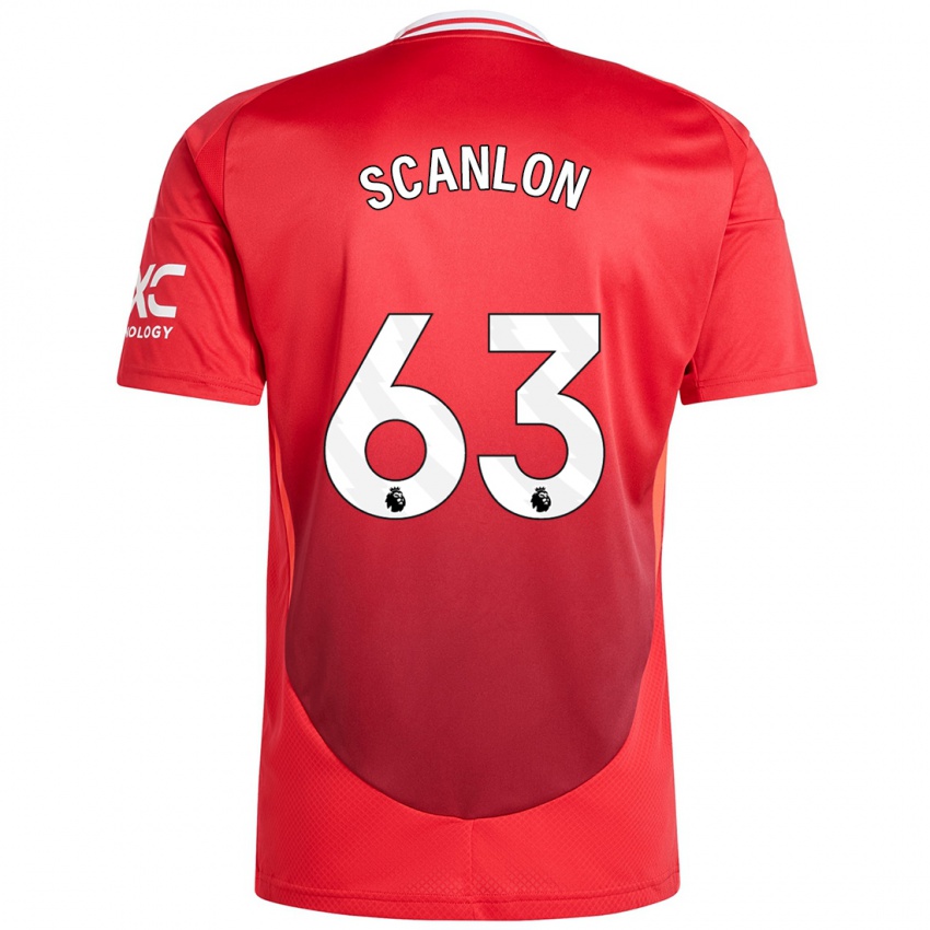 Bambino Maglia James Scanlon #63 Rosso Brillante Kit Gara Home 2024/25 Maglietta