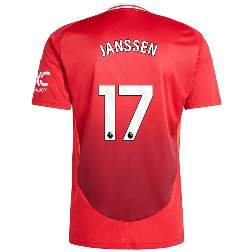 Bambino Maglia Dominique Janssen #17 Rosso Brillante Kit Gara Home 2024/25 Maglietta