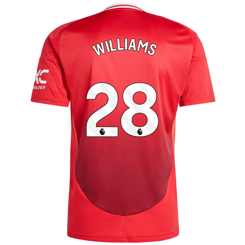 Bambino Maglia Rachel Williams #28 Rosso Brillante Kit Gara Home 2024/25 Maglietta