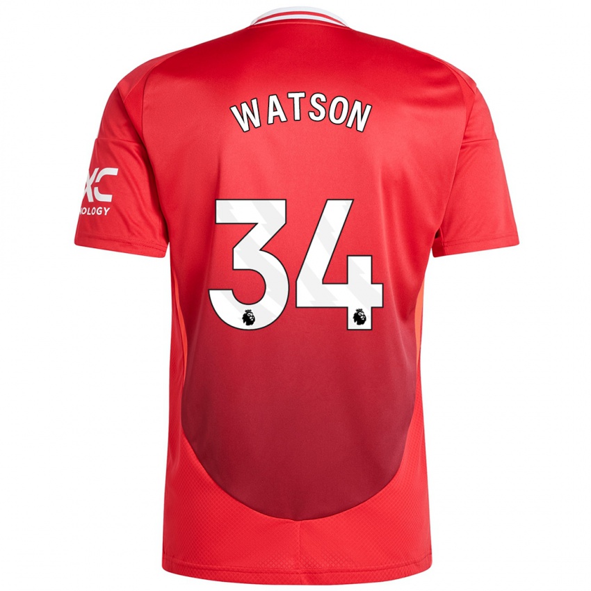 Bambino Maglia Emma Watson #34 Rosso Brillante Kit Gara Home 2024/25 Maglietta