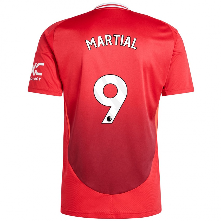 Bambino Maglia Anthony Martial #9 Rosso Brillante Kit Gara Home 2024/25 Maglietta