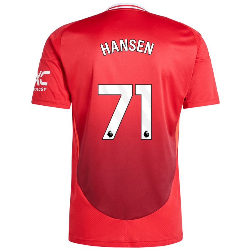 Bambino Maglia Isak Hansen-Aaroen #71 Rosso Brillante Kit Gara Home 2024/25 Maglietta