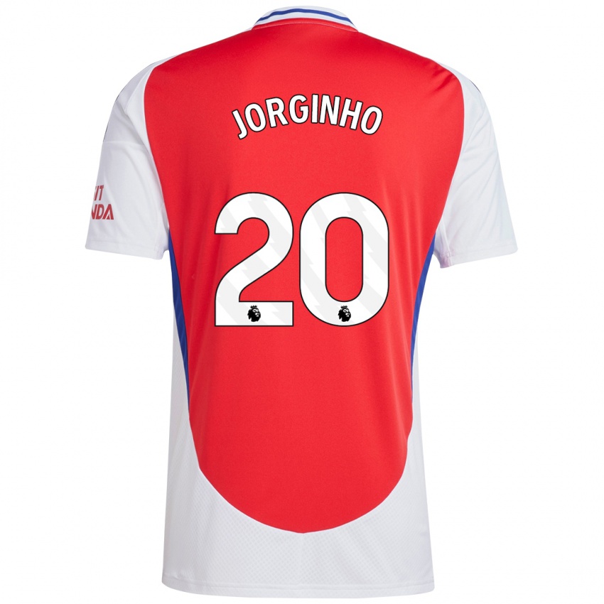 Bambino Maglia Jorginho #20 Rosso Bianco Kit Gara Home 2024/25 Maglietta