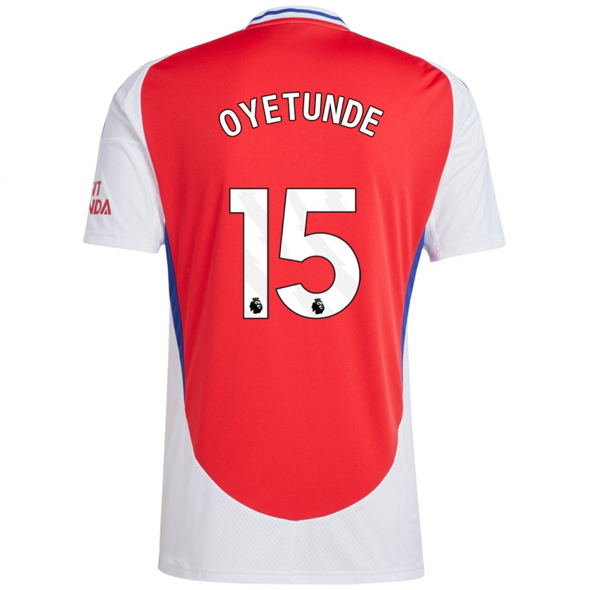 Bambino Maglia Daniel Oyetunde #15 Rosso Bianco Kit Gara Home 2024/25 Maglietta