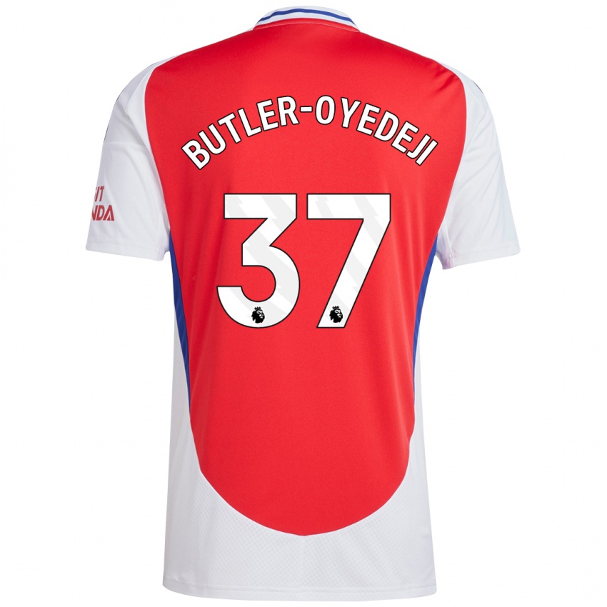 Bambino Maglia Nathan Butler-Oyedeji #37 Rosso Bianco Kit Gara Home 2024/25 Maglietta