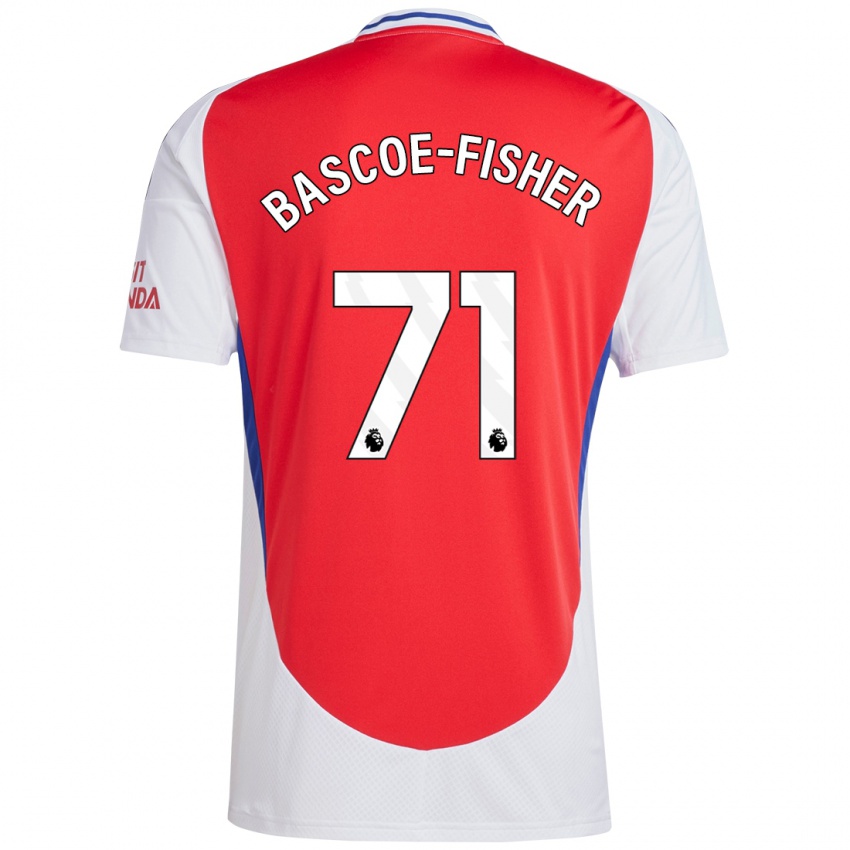 Bambino Maglia Jakai Bascoe-Fisher #71 Rosso Bianco Kit Gara Home 2024/25 Maglietta