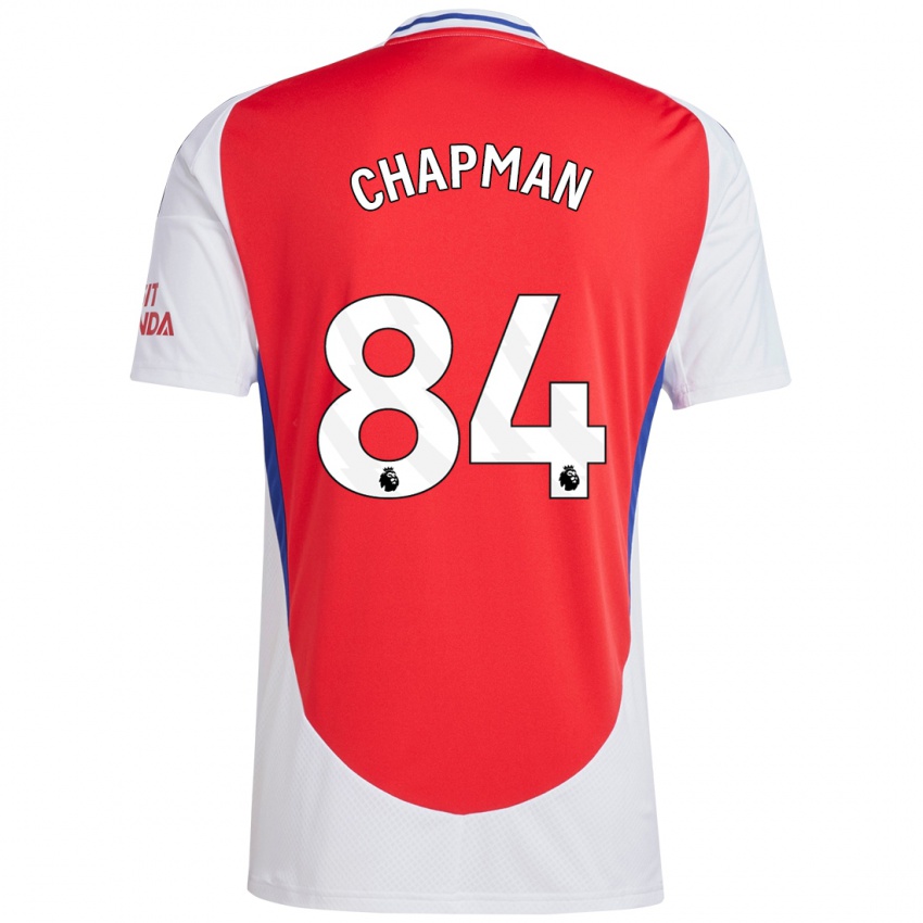 Bambino Maglia Samuel Chapman #84 Rosso Bianco Kit Gara Home 2024/25 Maglietta