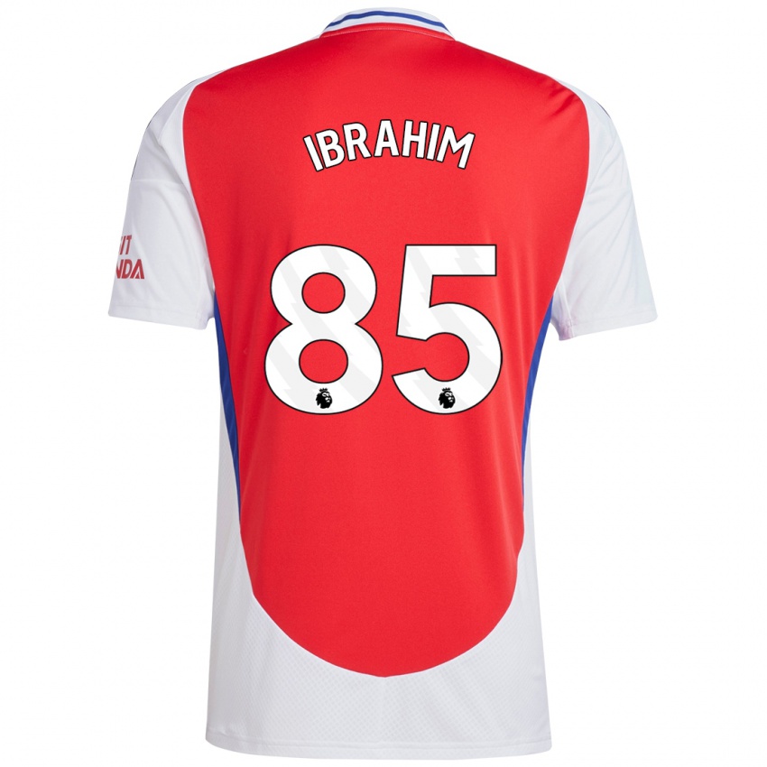 Bambino Maglia Ife Ibrahim #85 Rosso Bianco Kit Gara Home 2024/25 Maglietta