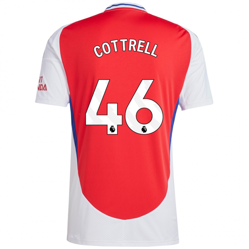 Bambino Maglia Ben Cottrell #46 Rosso Bianco Kit Gara Home 2024/25 Maglietta