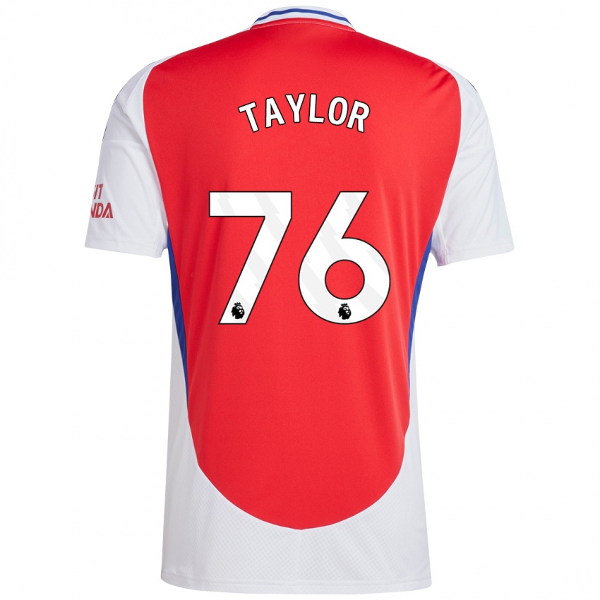 Bambino Maglia Kido Taylor Hart #76 Rosso Bianco Kit Gara Home 2024/25 Maglietta