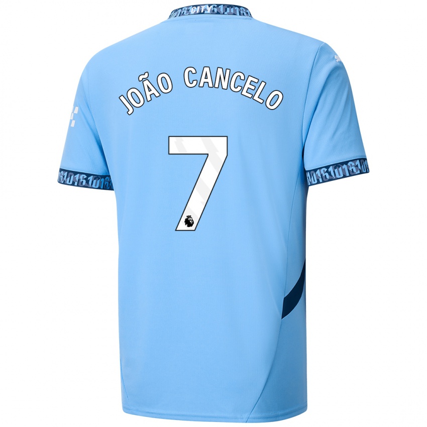 Bambino Maglia Joao Cancelo #7 Blu Navy Kit Gara Home 2024/25 Maglietta