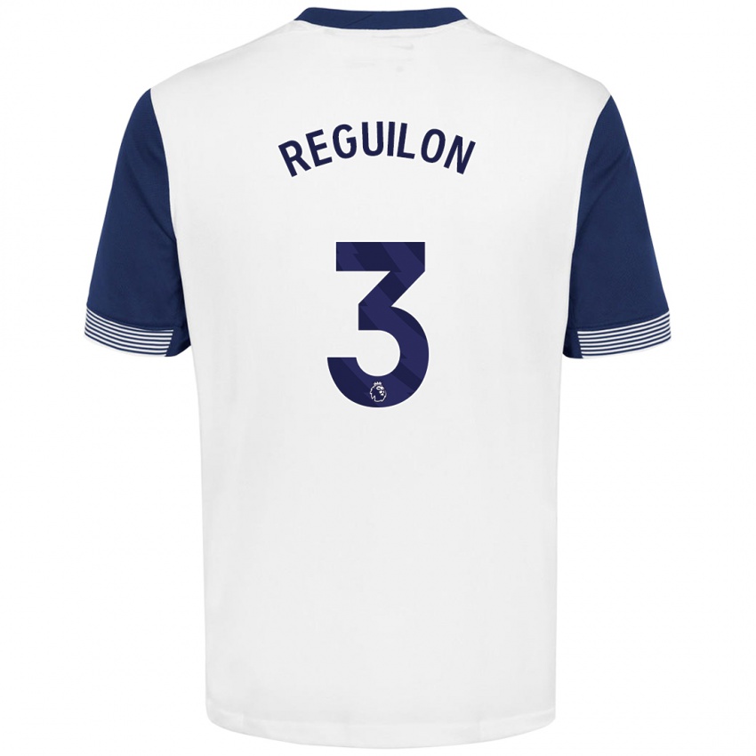 Bambino Maglia Sergio Reguilon #3 Bianco Blu Kit Gara Home 2024/25 Maglietta