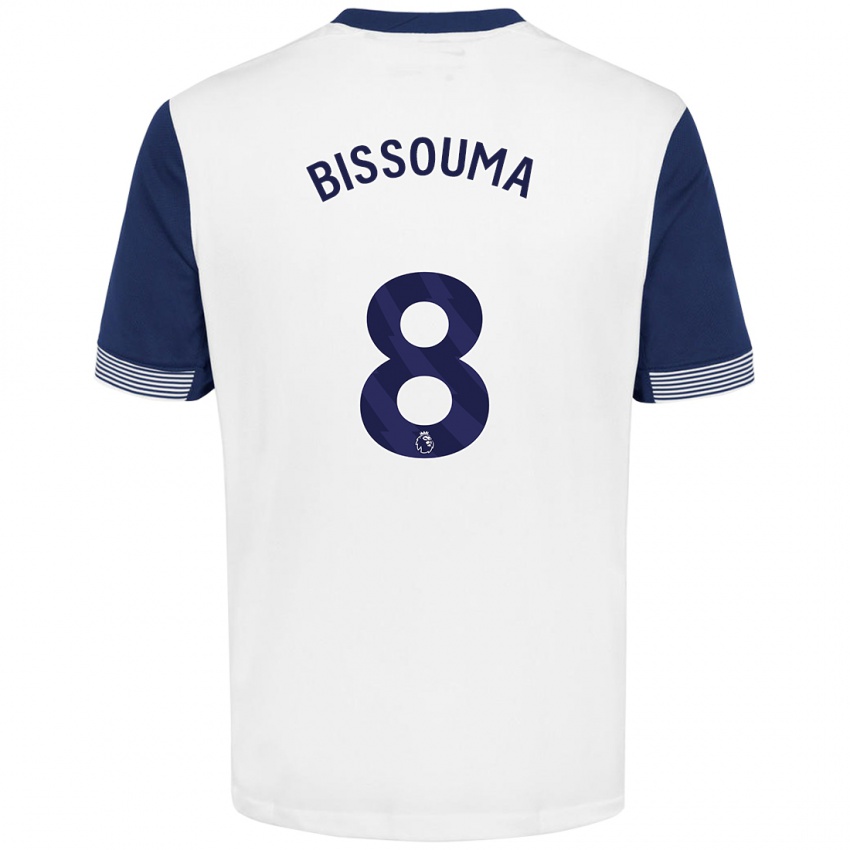 Bambino Maglia Yves Bissouma #8 Bianco Blu Kit Gara Home 2024/25 Maglietta