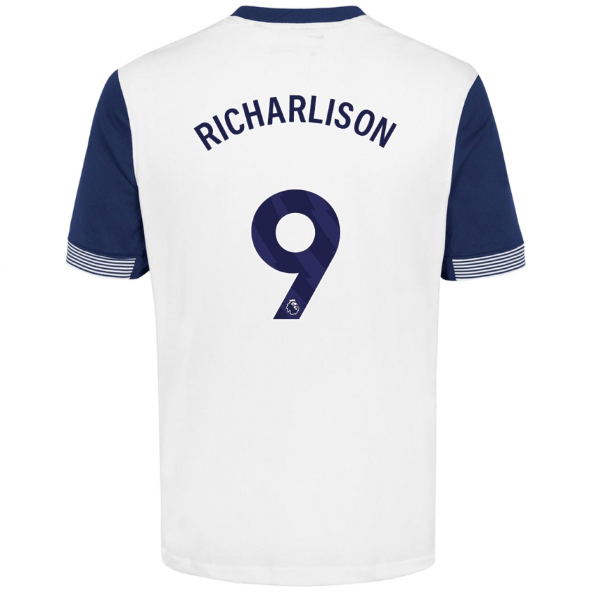 Bambino Maglia Richarlison #9 Bianco Blu Kit Gara Home 2024/25 Maglietta