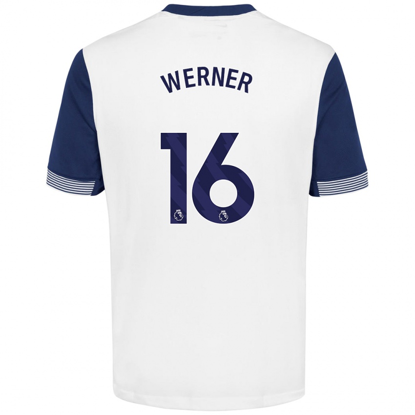 Bambino Maglia Timo Werner #16 Bianco Blu Kit Gara Home 2024/25 Maglietta