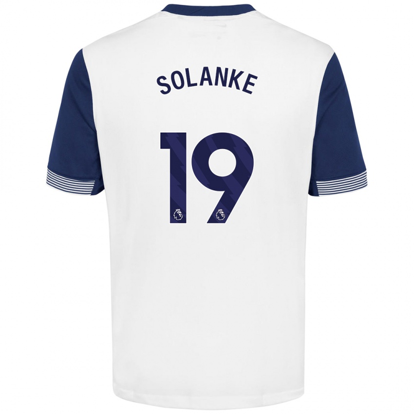 Bambino Maglia Dominic Solanke #19 Bianco Blu Kit Gara Home 2024/25 Maglietta